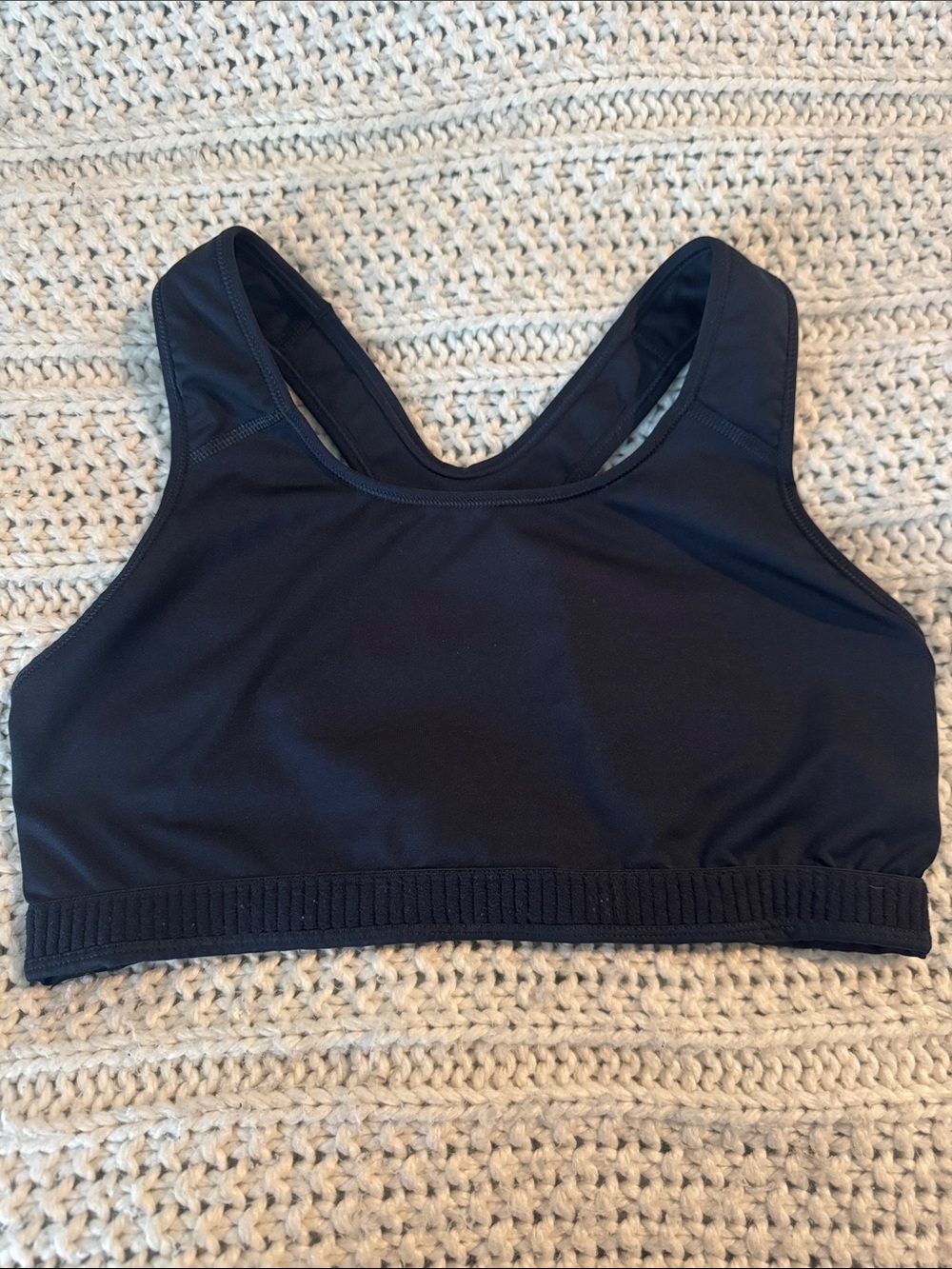 Nike Navy Racerback Sports Bra with White Swoosh - Picture 5 of 6